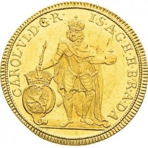 Аверс монеты Богемия, 2 дуката, 1725-1727