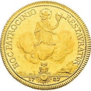 Реверс монеты Богемия, 2 дуката, 1725-1727