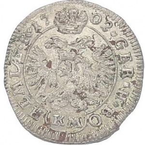 Реверс монеты Богемия, 1 крейцер, 1680-1707