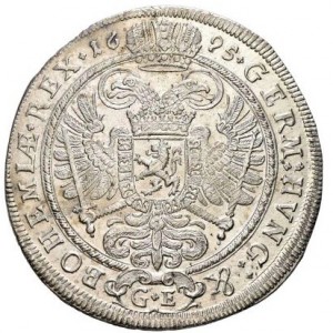 Реверс монеты Богемия, ½ талера, 1695