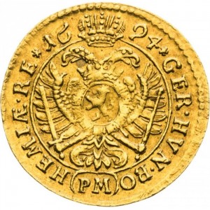 Реверс монеты Богемия, ¼ дуката, 1694-1703