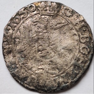 Реверс монеты Богемия, 3 крейцера, 1640-1657