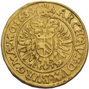 Реверс монеты Богемия, 1 дукат, 1620-1637
