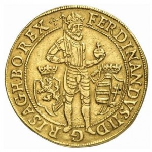 Аверс монеты Богемия, 5 дукатов, 1621-1637
