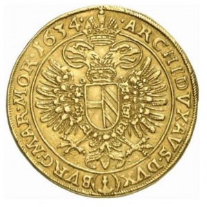 Реверс монеты Богемия, 5 дукатов, 1621-1637