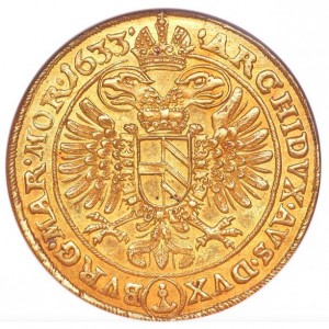 Реверс монеты Богемия, 10 дукатов, 1621-1637