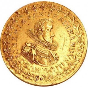 Аверс монеты Богемия, 50 дукатов, 1629