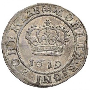 Аверс монеты Богемия, 24 крейцера, 1619-1620, Отметка МД "звезда" - Куттенберг