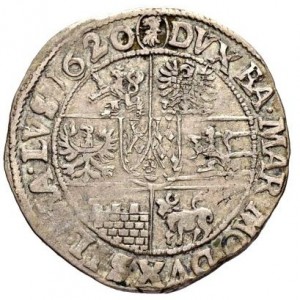 Реверс монеты Богемия, 24 крейцера, 1620