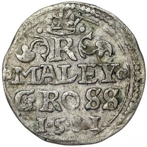 Реверс монеты Богемия, 1 малей грош, 1577-1609
