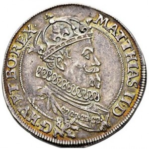 Аверс монеты Богемия, ¼ талера, 1612, Отметка МД "голова льва" - Иоахимсталь