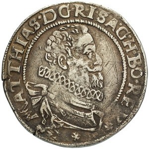 Аверс монеты Богемия, ¼ талера, 1613-1619