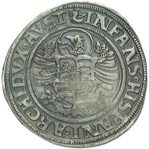 Реверс монеты Богемия, ½ талера, 1546