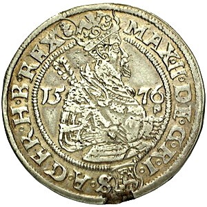 Аверс монеты Богемия, ½ талера, 1573-1576