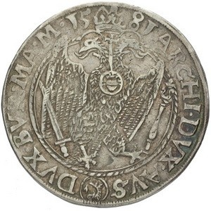 Реверс монеты Богемия, ½ талера, 1579-1601