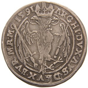 Реверс монеты Богемия, ½ талера, 1579-1594