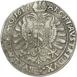 Реверс монеты Богемия, ½ талера, 1613-1619