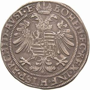 Реверс монеты Богемия, 1 талер, 1558-1561, Отметка МД "лев на щите" - Куттенберг