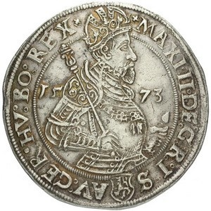 Аверс монеты Богемия, 1 талер, 1573-1576