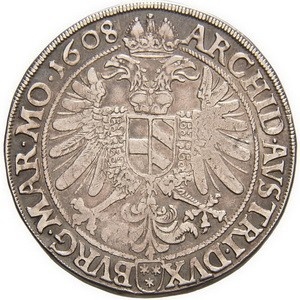 Реверс монеты Богемия, 1 талер, 1602-1611