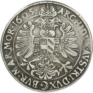 Реверс монеты Богемия, 1 талер, 1602-1609