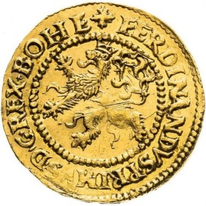 Аверс монеты Богемия, 1 дукат, 1538