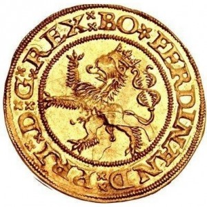 Аверс монеты Богемия, 1 дукат, 1547