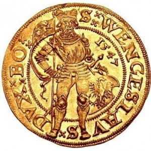 Реверс монеты Богемия, 1 дукат, 1547