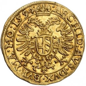 Реверс монеты Богемия, 1 дукат, 1592-1605