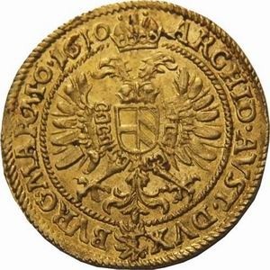 Реверс монеты Богемия, 1 дукат, 1606-1611