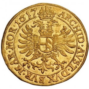 Реверс монеты Богемия, 1 дукат, 1613-1619