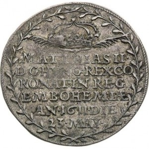 Аверс монеты Богемия, 12 крейцеров, 1611, Коронация Матиаса Королем Богемии