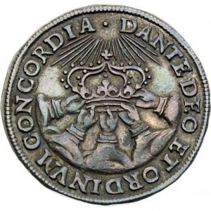 Реверс монеты Богемия, 12 крейцеров, 1619, Коронация Фердинанда II Королем Богемии