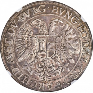Реверс монеты Богемия, 1 талер, 1612, Три императора /орел на реверсе/