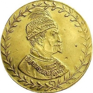 Аверс монеты Богемия, 2 дуката, 1611, Коронация Матиаса Королем Богемии