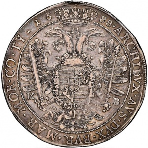 Реверс монеты Венгрия, 1 талер, 1687-1691