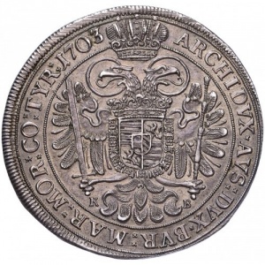 Реверс монеты Венгрия, 1 талер, 1703