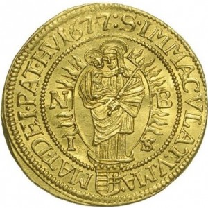 Реверс монеты Венгрия, 1 дукат, 1674-1678
