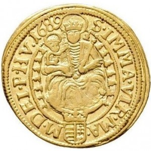 Реверс монеты Венгрия, 1 дукат, 1685-1689