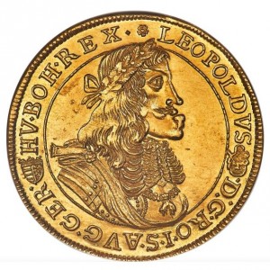 Аверс монеты Венгрия, 10 дукатов, 1665-1675