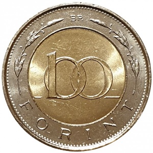 Реверс монеты Венгрия, 100 форинтов, 2019-2026