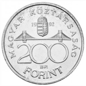 Аверс монеты Венгрия, 200 форинтов, 1992-1993