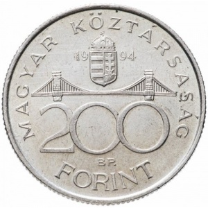 Аверс монеты Венгрия, 200 форинтов, 1994-1998