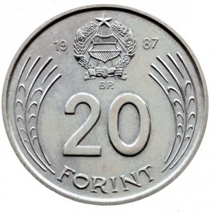 Реверс монеты Венгрия, 20 форинтов, 1982-1989