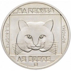 Реверс монеты Венгрия, 100 форинтов, 1985, Природный заповедник - Дикая кошка