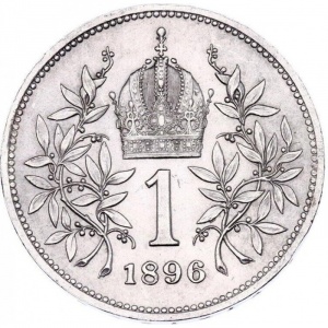 Реверс монеты Венгрия, 1 крона, 1892-1907