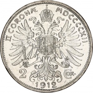 Реверс монеты Венгрия, 2 кроны, 1912-1913