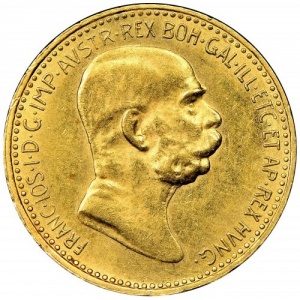 Аверс монеты Венгрия, 10 крон, 1909