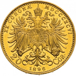 Реверс монеты Венгрия, 20 крон, 1892-1905