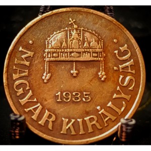 Аверс монеты Венгрия, 1 филлер, 1926-1939